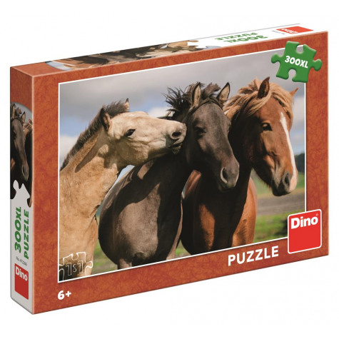 Dino Barevní koně puzzle 300XL dílků