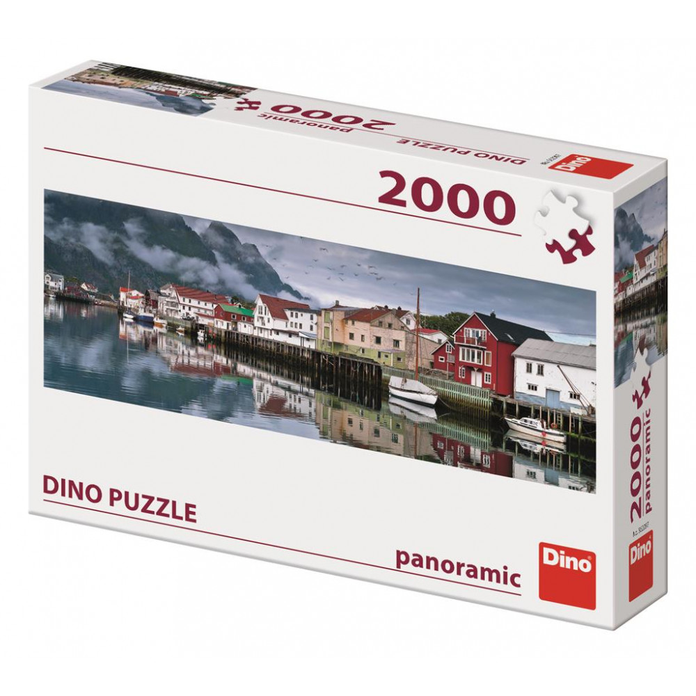 Dino Rybářská vesnice panoramic puzzle 2000 dílků