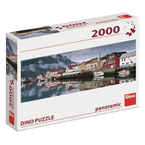 Dino Rybářská vesnice panoramic puzzle 2000 dílků