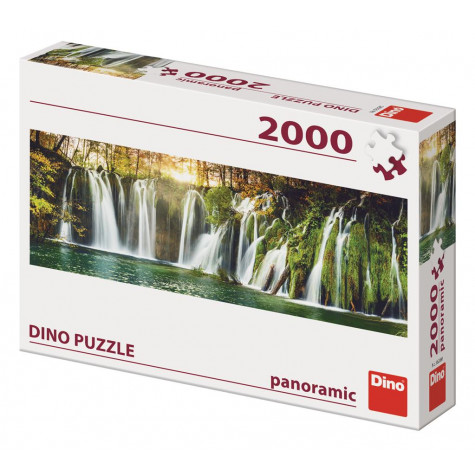Dino Plitvické vodopády panoramic puzzle 2000 dílků
