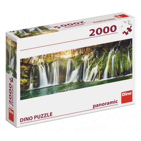 Dino Plitvické vodopády panoramic puzzle 2000 dílků ~ 2