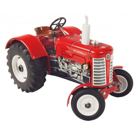 Kovap Traktor Zetor 50 Super červený na klíček kovový 15cm 1:25 ~ 2