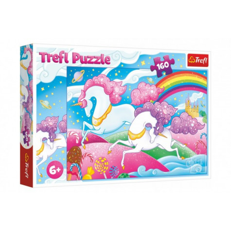 Trefl Puzzle Cválající jednorožci 160 dílků