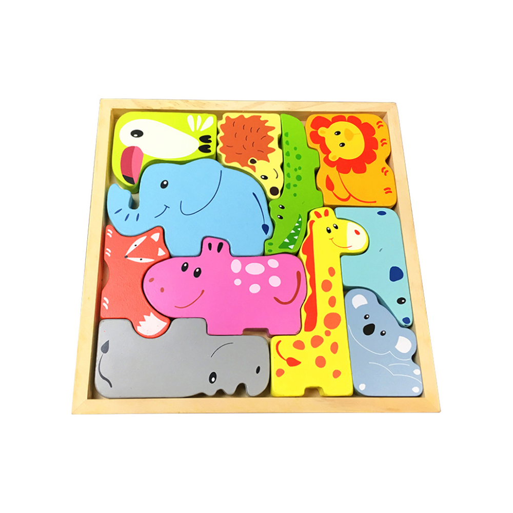 Dřevěné puzzle - zvířátka