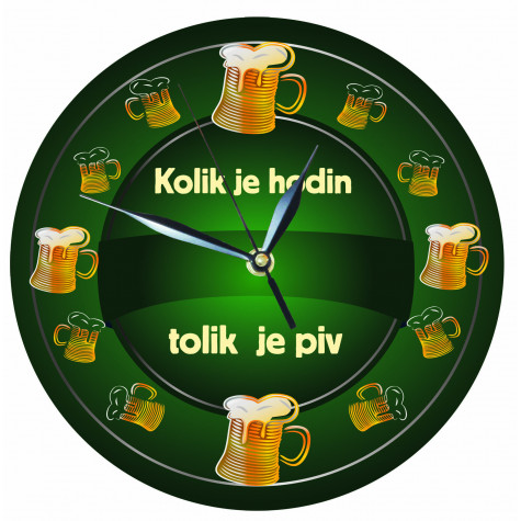 Dřevěné hodiny 24 cm - Piva ~ 1