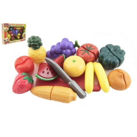 Krájecí ovoce a zelenina 40x27x6cm s nádobím plast 25ks