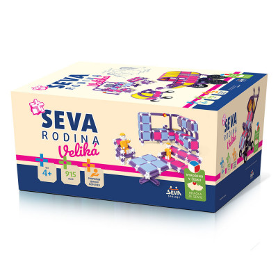 Stavebnice Seva plast Rodina Veliká 915ks v krabici