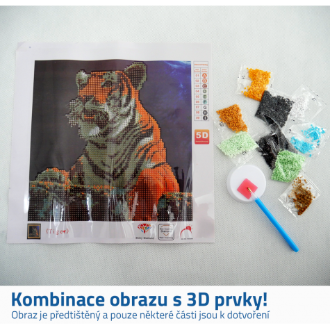 Diamantové malování basic - tygr ~ 2