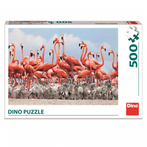 Dino Plameňáci puzzle 500 dílků