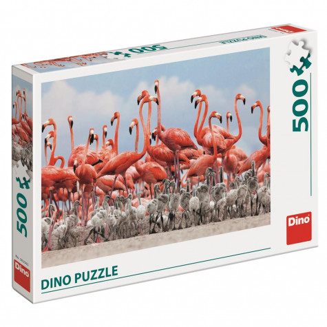 Dino Plameňáci puzzle 500 dílků