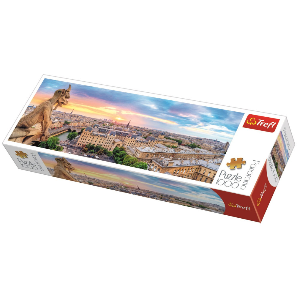 TREFL Panoramatické puzzle Výhled z katedrály Notre-Dame 1000 dílků