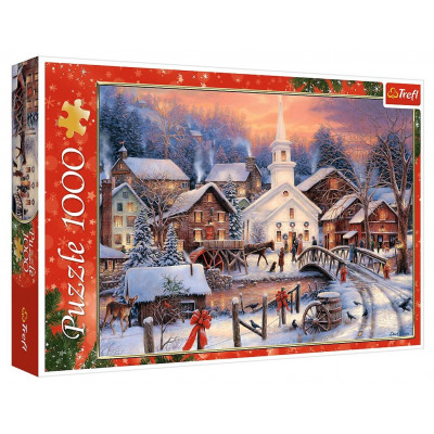 TREFL Puzzle Bílé Vánoce 1000 dílků