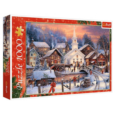 TREFL Puzzle Bílé Vánoce 1000 dílků