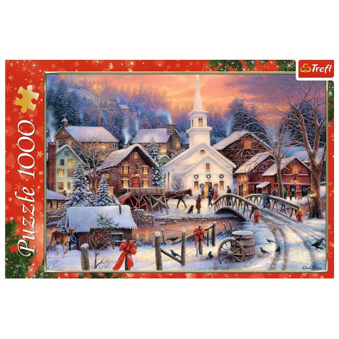 TREFL Puzzle Bílé Vánoce 1000 dílků