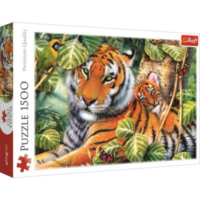 TREFL Puzzle Tygr s mládětem 1500 dílků