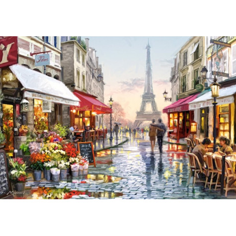 CASTORLAND Puzzle Květinářství v Paříži 1500 dílků