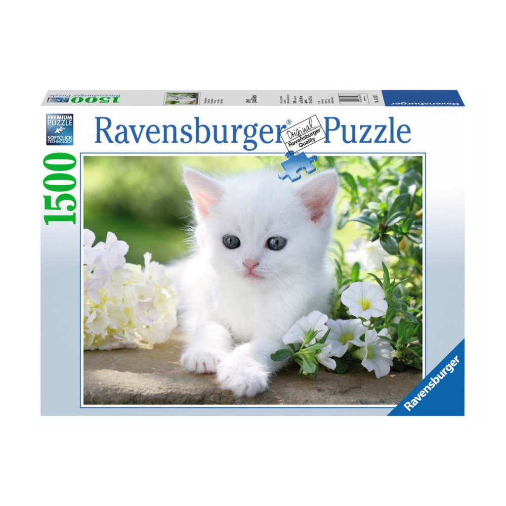 RAVENSBURGER Puzzle Bílé kotě 1500 dílků