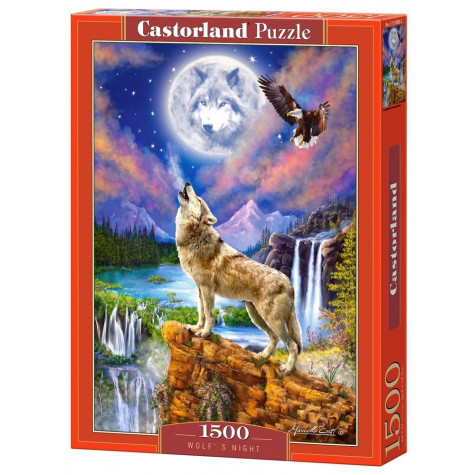 CASTORLAND Puzzle Vlčí noc 1500 dílků ~ 1