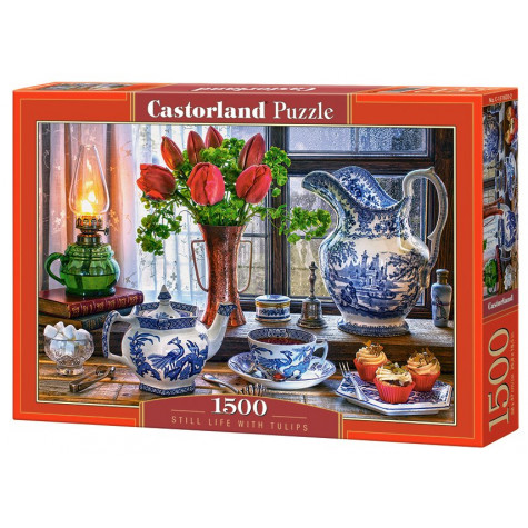 CASTORLAND Puzzle Zátiší s tulipány 1500 dílků ~ 1