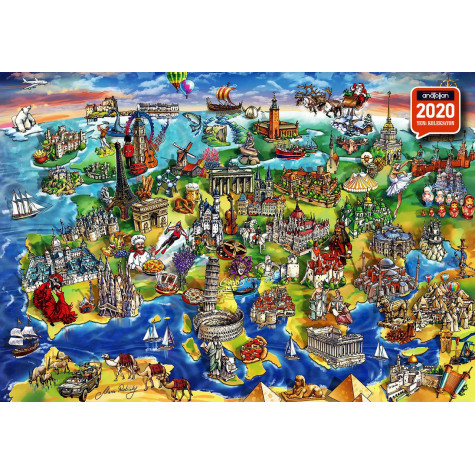 ANATOLIAN Puzzle Evropský svět 1500 dílků