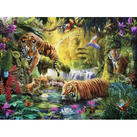 RAVENSBURGER Puzzle Pokojní tygři 1500 dílků ~ 2