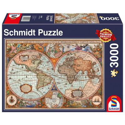 SCHMIDT Puzzle Historická mapa světa 3000 dílků