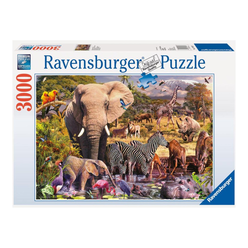 RAVENSBURGER Puzzle Africká zvířata 3000 dílků