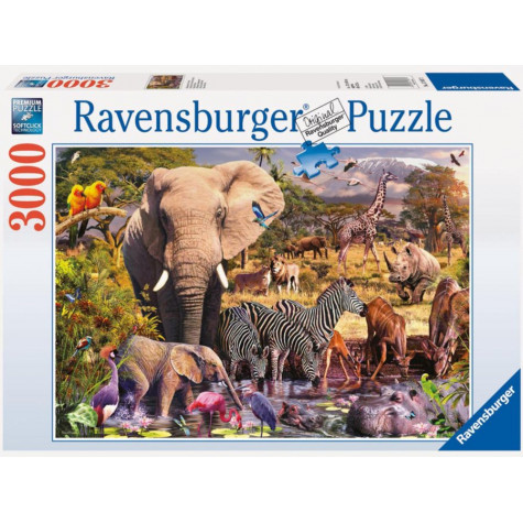 RAVENSBURGER Puzzle Africká zvířata 3000 dílků ~ 1