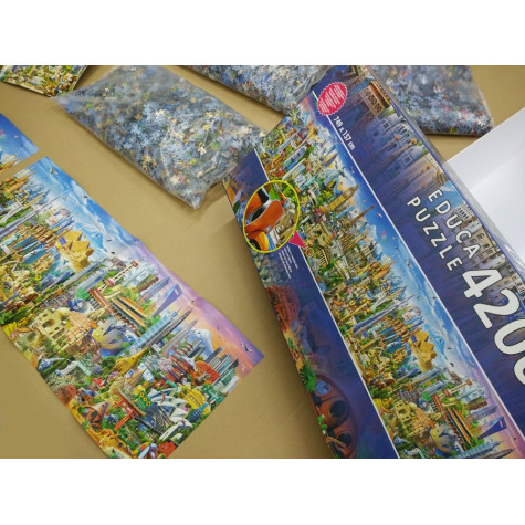 EDUCA Puzzle Kolem světa 42000 dílků ~ 7