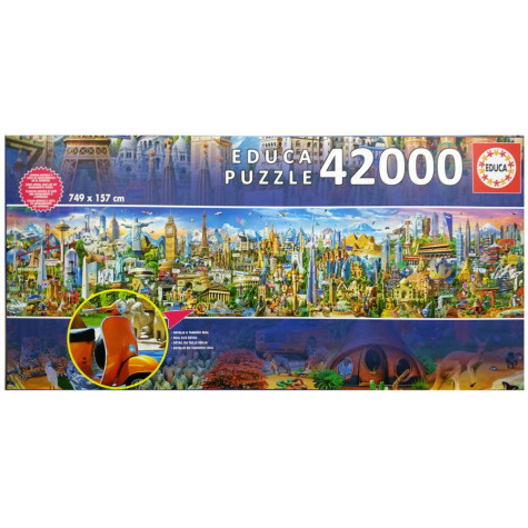 EDUCA Puzzle Kolem světa 42000 dílků