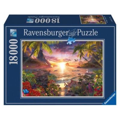 RAVENSBURGER Puzzle Západ slunce v ráji 18000 dílků