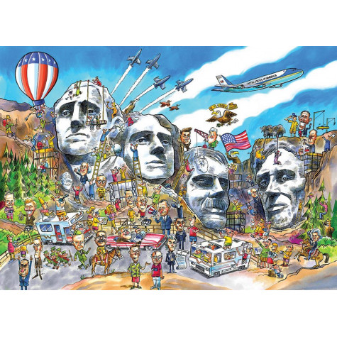 COBBLE HILL Puzzle DoodleTown: Mount Rushmore 1000 dílků