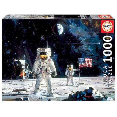 EDUCA Puzzle První muži na Měsíci 1000 dílků ~ 1