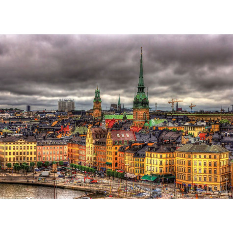 EDUCA Puzzle Pohled na Stockholm, Švédsko 1000 dílků ~ 2