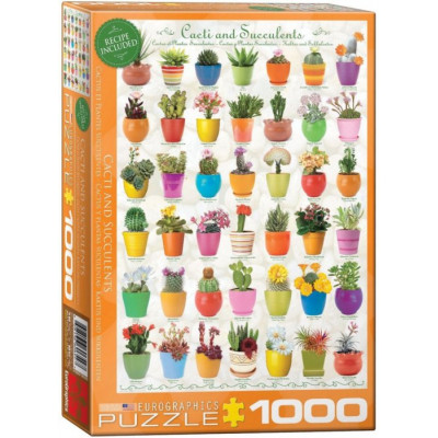 EUROGRAPHICS Puzzle Kaktusy a Sukulenty 1000 dílků