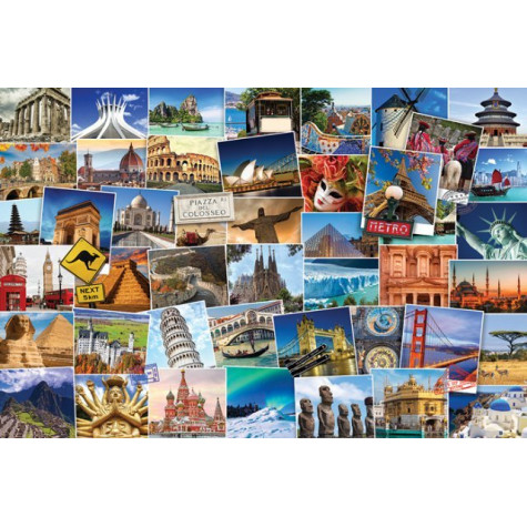 EUROGRAPHICS Puzzle Světoběžník - celý svět 1000 dílků ~ 3