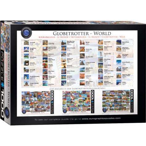 EUROGRAPHICS Puzzle Světoběžník - celý svět 1000 dílků
