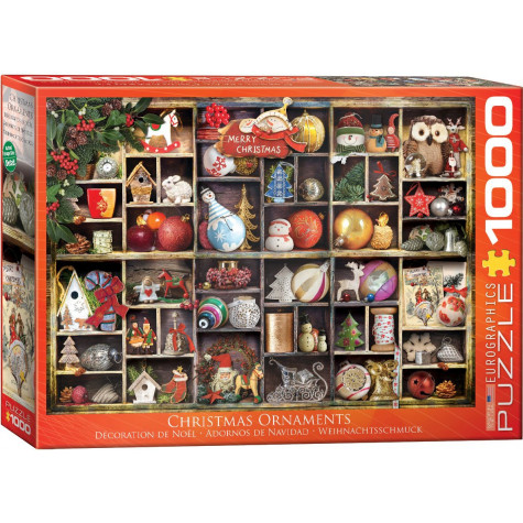 EUROGRAPHICS Puzzle Vánoční ozdoby 1000 dílků