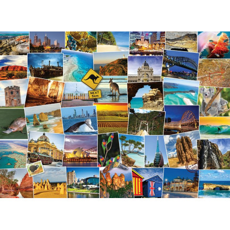 EUROGRAPHICS Puzzle Světoběžník - Austrálie 1000 dílků ~ 3
