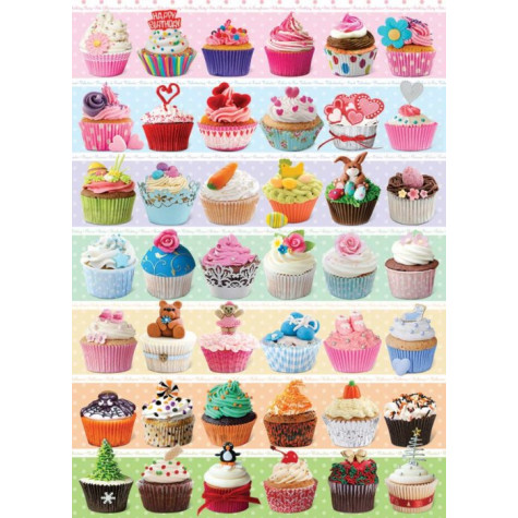 EUROGRAPHICS Puzzle Oslava cupcakes 1000 dílků ~ 2