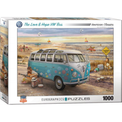 EUROGRAPHICS Puzzle VW Bus - Láska a naděje 1000 dílků