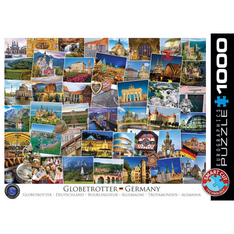 EUROGRAPHICS Puzzle Světoběžník - Německo 1000 dílků ~ 1