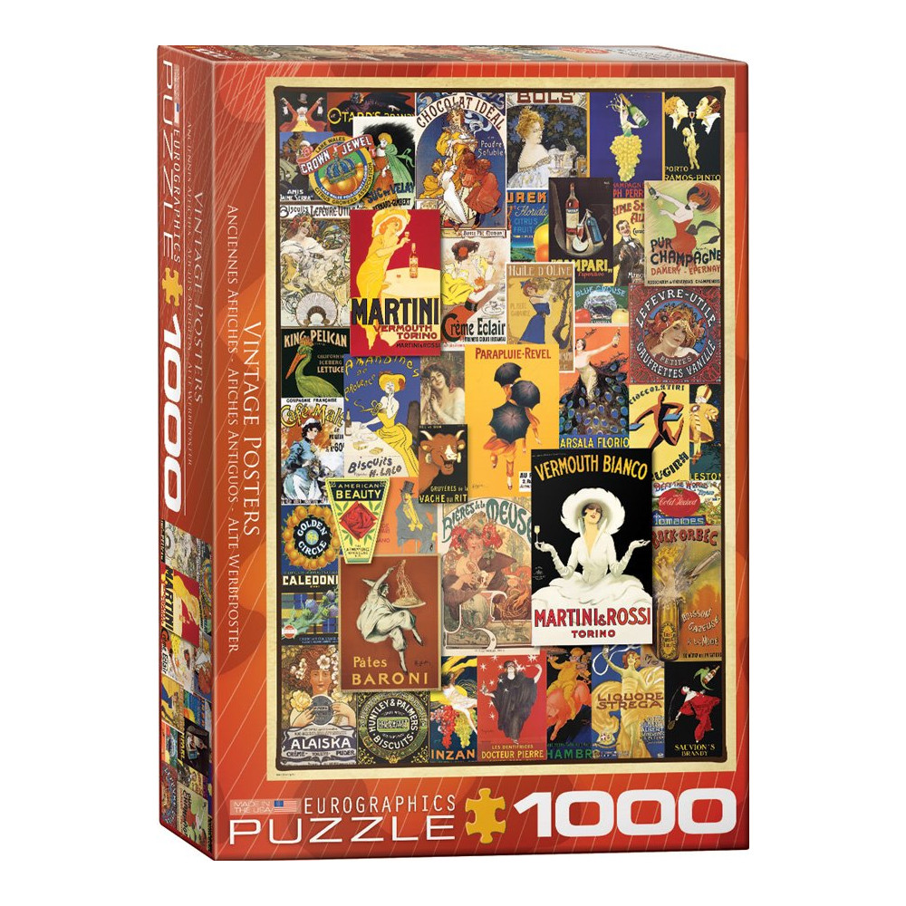 EUROGRAPHICS Puzzle Staré plakáty 1000 dílků