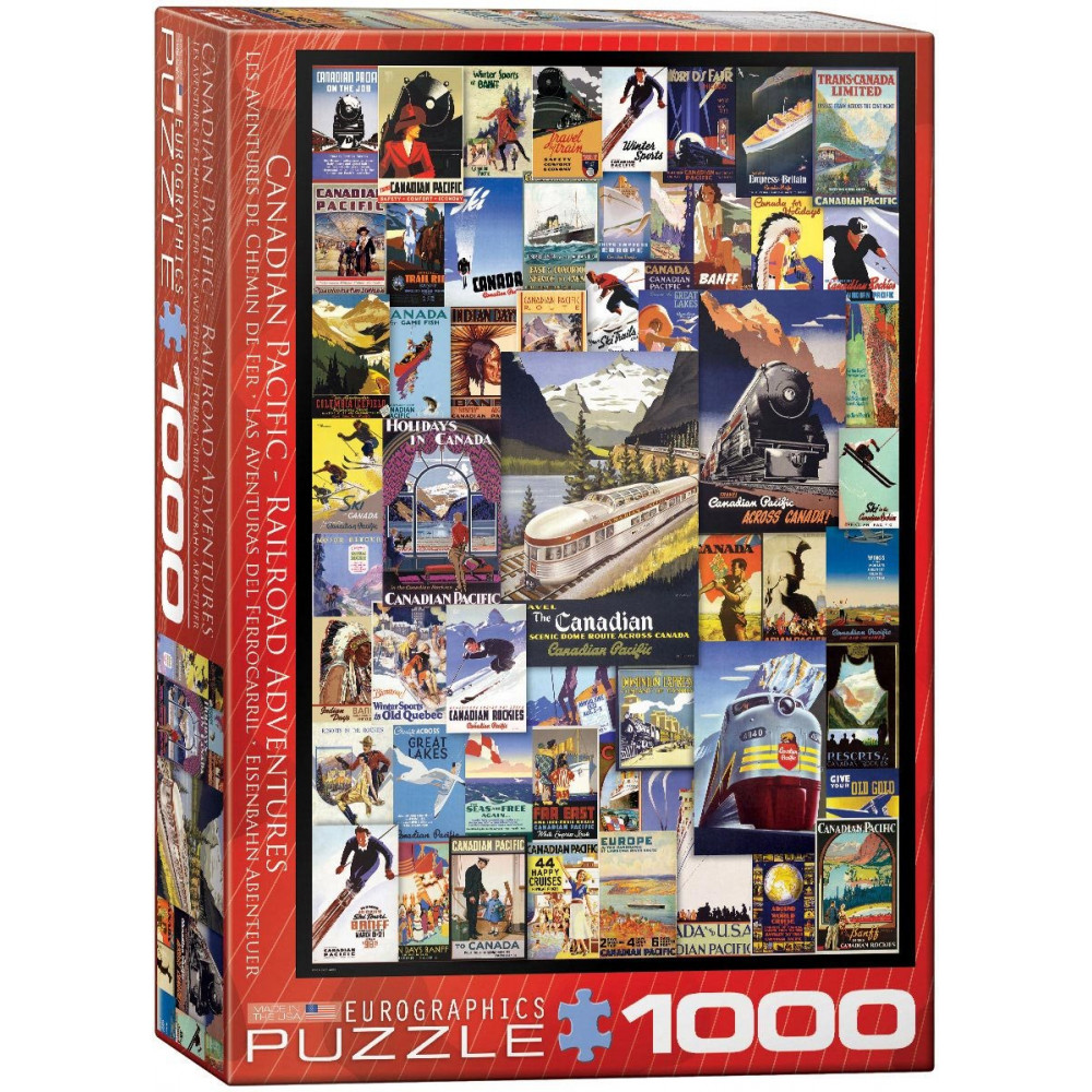 EUROGRAPHICS Puzzle Dobrodružství na železnici 1000 dílků