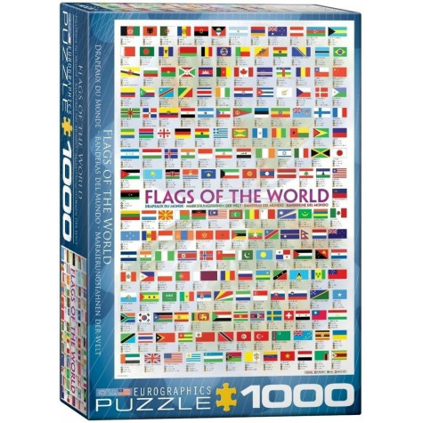 EUROGRAPHICS Puzzle Vlajky světa 1000 dílků ~ 1