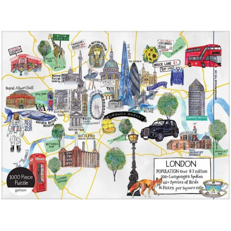 GALISON Puzzle Mapa Londýna 1000 dílků