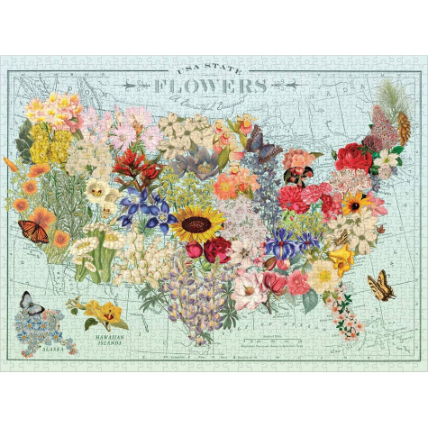 GALISON Puzzle Stát z květin 1000 dílků