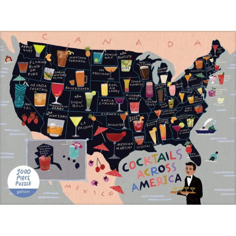 GALISON Puzzle Koktejly napříč Amerikou 1000 dílků