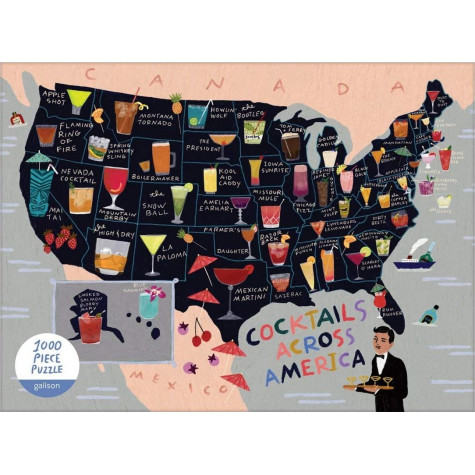 GALISON Puzzle Koktejly napříč Amerikou 1000 dílků ~ 2