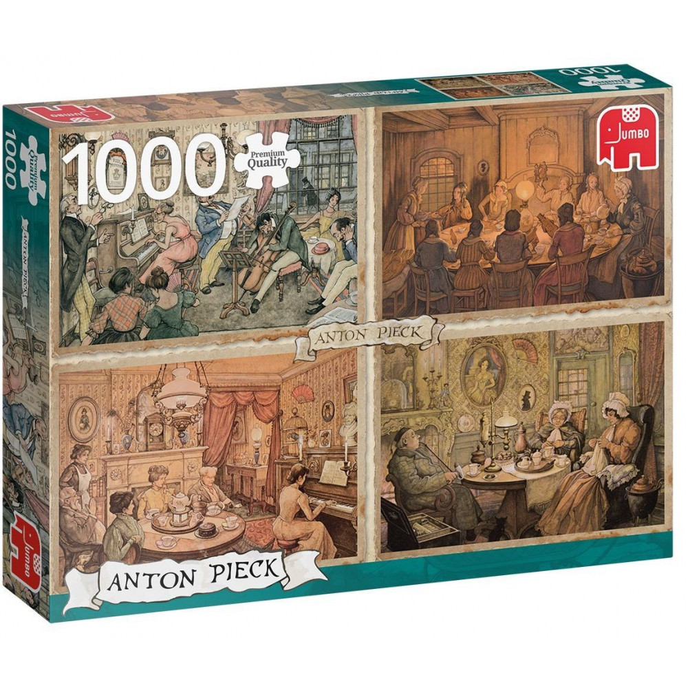 JUMBO Puzzle Setkání v obývacím pokoji 1000 dílků